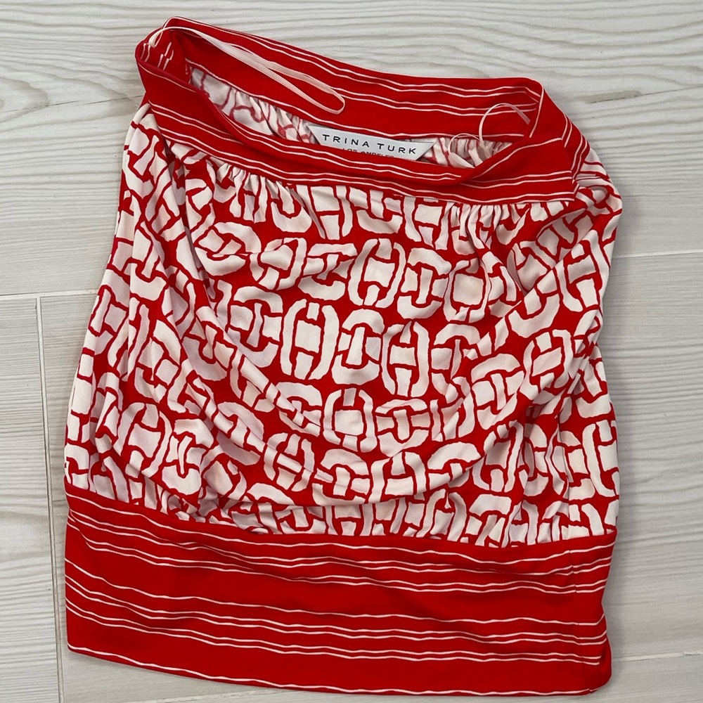 Trina Turk silk strapless top - P. New/ never worn